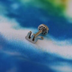 Akrep Burcu 6x1,2mm Çelik Labret Piercing, Tragus-Lobe-Helix-Kıkırdak