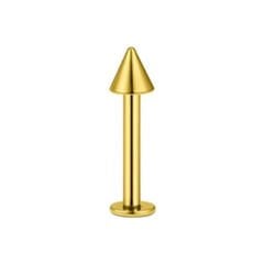 Spayk Gold Çelik Flatback Düz Bar Piercing, Tragus-Helix-Conch-Burun-Dudak-Kıkırdak
