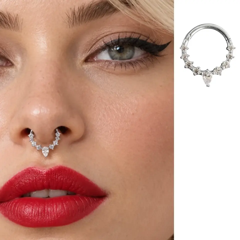 tasli-gümüş septum-piercing