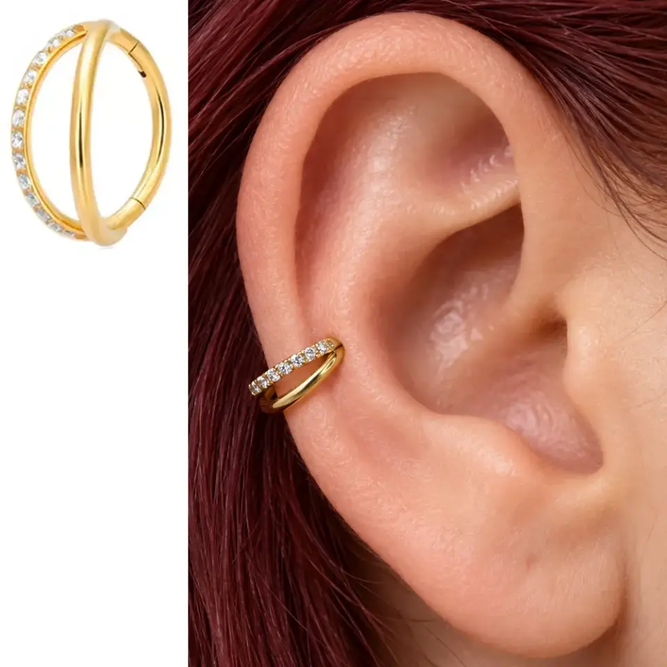 tasli-çift-halka-gold-helix-piercing