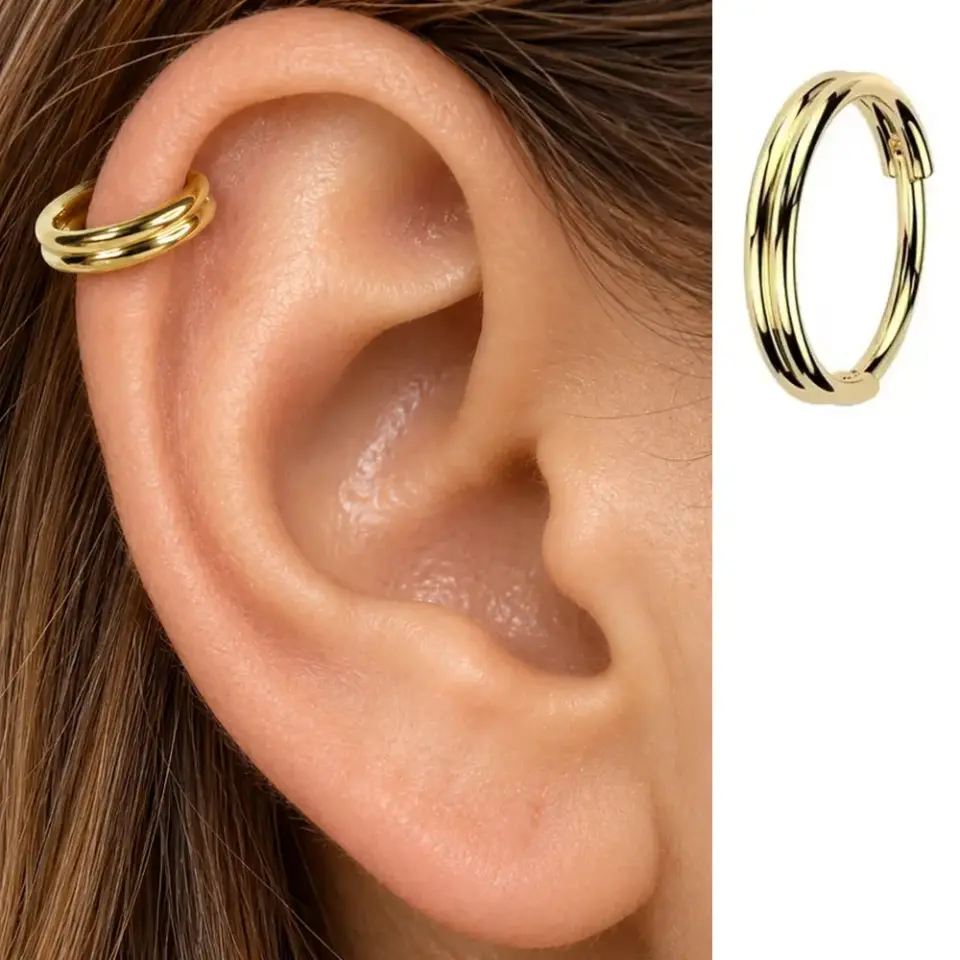 çift-halka-gold-helix-piercing