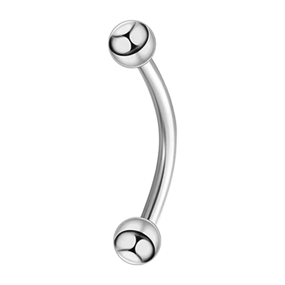 Gümüş Renkli 316L Cerrahi Çelik Toplu Kaş - Rook Piercing