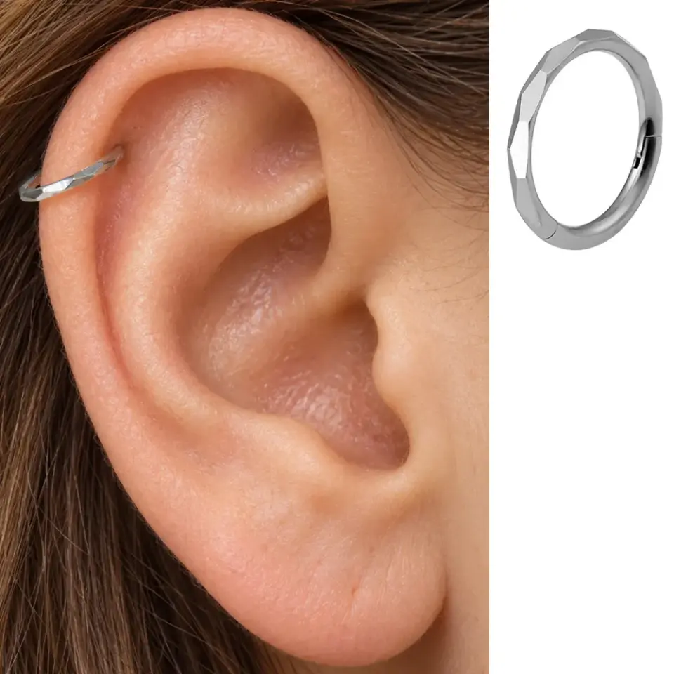 facet-kesim-gumus-halka-helix-piercing