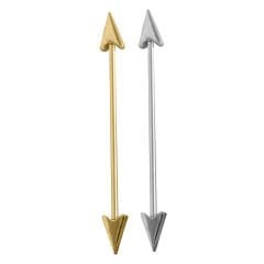 Antik Çift Mızrak Çelik 1,6 mm Düz Bar Piercing, Köprü-Industrial