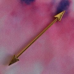 Antik Çift Mızrak Çelik 1,6 mm Düz Bar Piercing, Köprü-Industrial