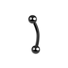 Toplu Siyah Çelik Banana Piercing, Kaş-Rook-Daith-Snug-Vertical Tragus