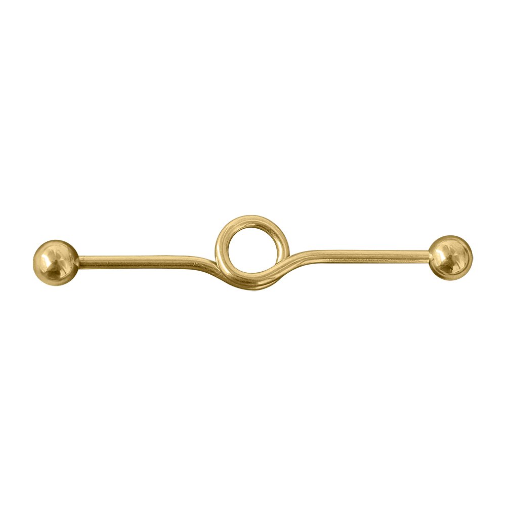 316L Cerrahi Çelik Halkalı Gold Rengi Industrial - Köprü Piercing