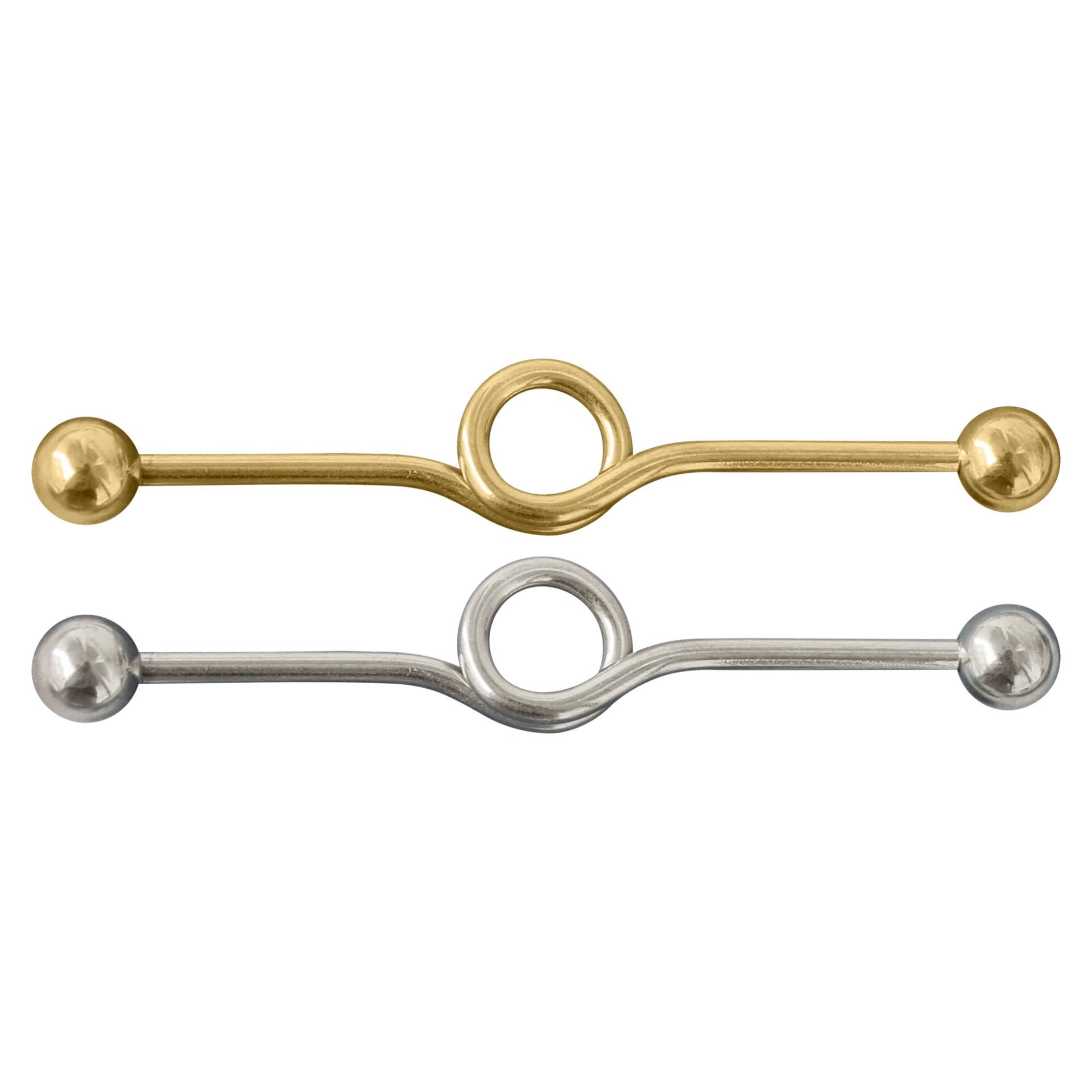 Halka Detaylı Çelik 1,6 mm Düz Bar Piercing, Köprü-Industrial