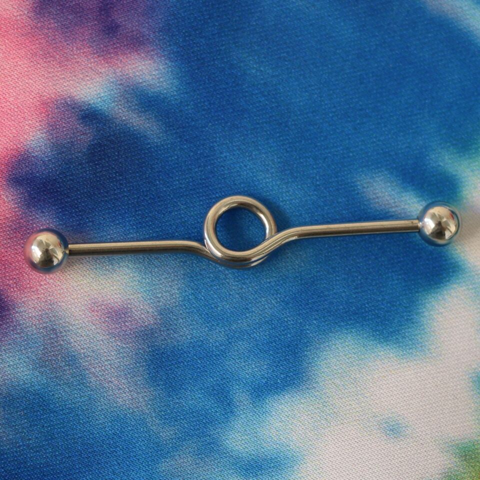Halka Detaylı Çelik 1,6 mm Düz Bar Piercing, Köprü-Industrial