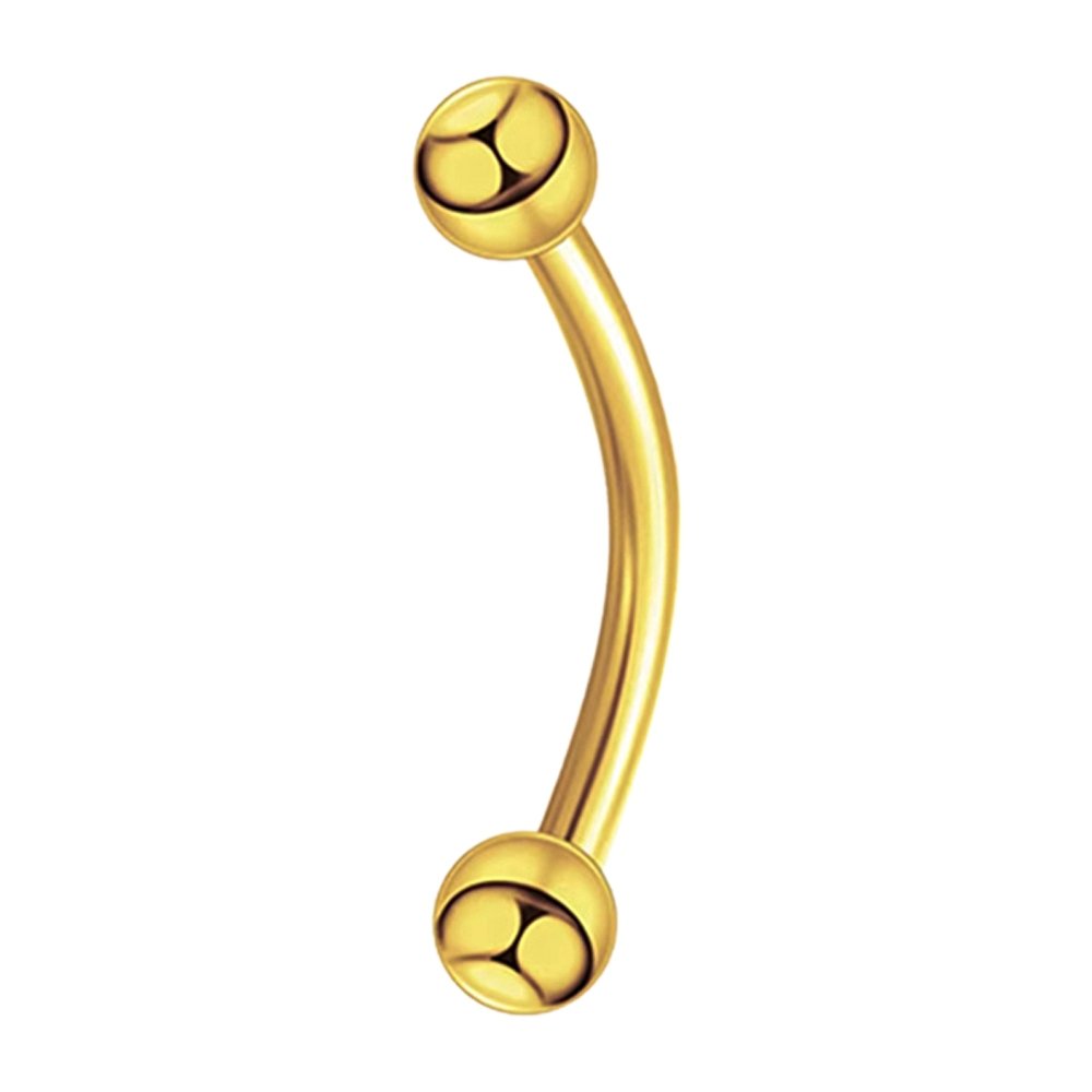 Gold Rengi 316L Cerrahi Çelik Toplu Kaş - Rook Piercing 