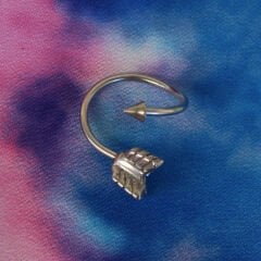 Ok Uçlu Spiral Çelik Halka Piercing, Helix-Lobe-Auricle