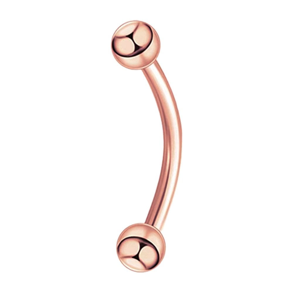 Rose Rengi 316L Cerrahi Çelik Toplu Kaş - Rook Piercing 