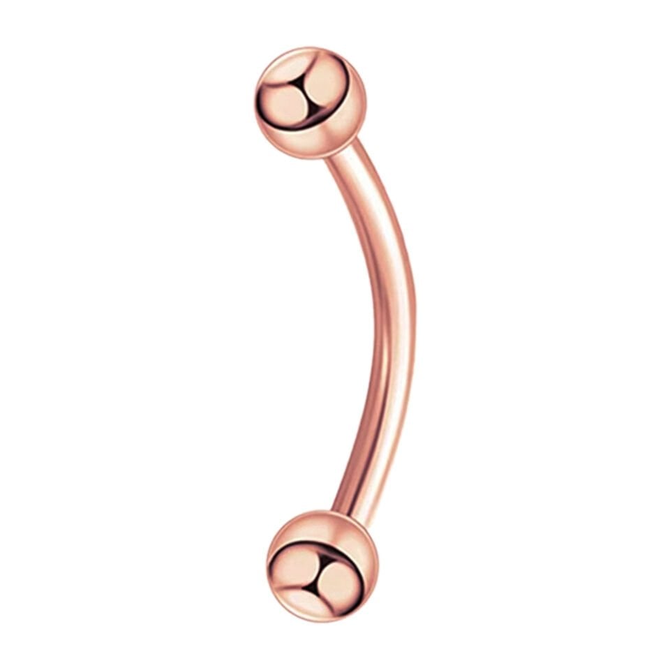 Rose Rengi 316L Cerrahi Çelik Toplu Kaş - Rook Piercing 