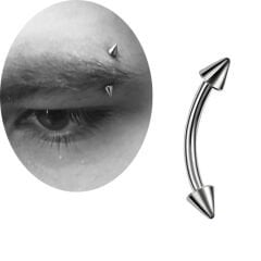 Spayk Çelik Banana Piercing, Kaş-Rook-Daith-Snug-Vertical Tragus