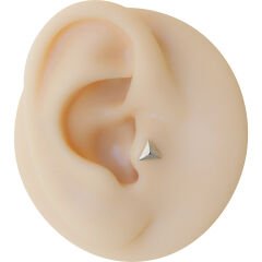 Üçgen Detaylı 6x1,2mm Çelik Labret Piercing, Tragus-Lobe-Helix-Kıkırdak