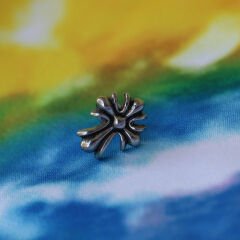 Mini Gama Haç 6x1,2mm Çelik Labret Piercing, Tragus-Lobe-Helix-Kıkırdak