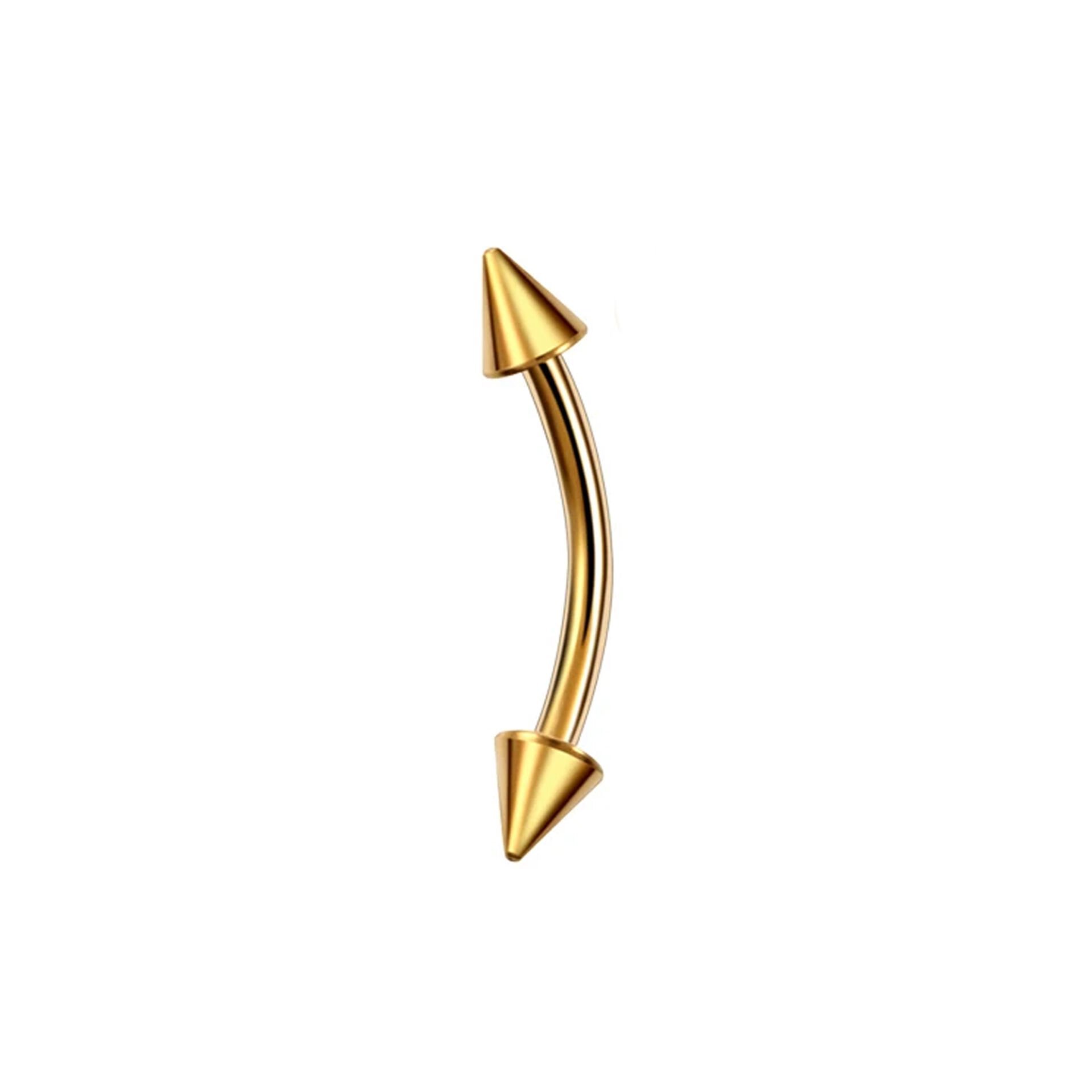 Spayk Gold Çelik Banana Piercing, Kaş-Rook-Daith-Snug-Vertical Tragus
