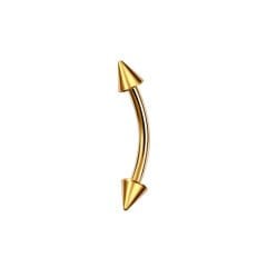 Spayk Gold Çelik Banana Piercing, Kaş-Rook-Daith-Snug-Vertical Tragus