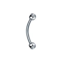 Taşlı Çelik Banana Piercing, Kaş-Rook-Daith-Snug-Vertical Tragus