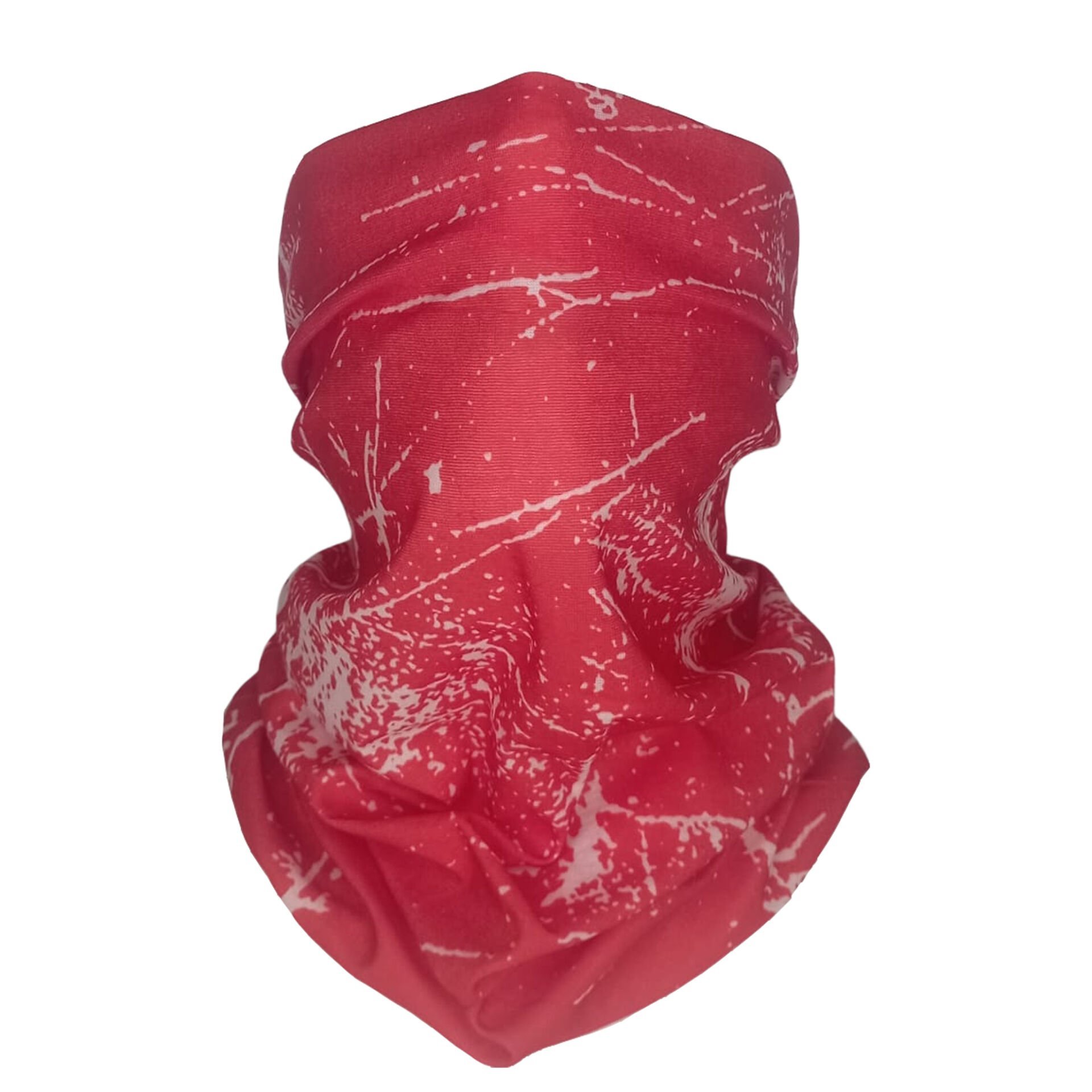 Kırmızı Beyaz Desenli Boru Bandana | 25x50 cm Microfiber Çok Amaçlı Buff