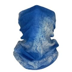 Mavi Beyaz Desenli Boru Bandana | 25x50 cm Microfiber Çok Amaçlı Buff