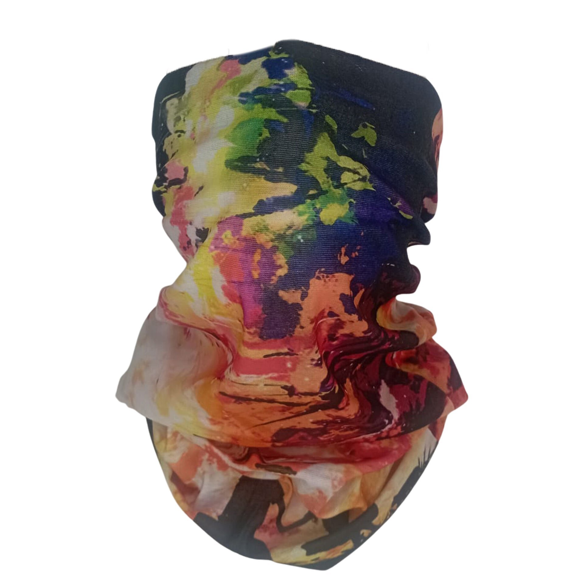 Anime Gökyüzü Desenli Renkli Boru Bandana | 25x50 cm Microfiber Çok Amaçlı Buff