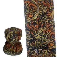 Barok Desenli Boru Bandana | Retro Şıklık Microfiber