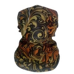 Barok Desenli Boru Bandana | Retro Şıklık Microfiber