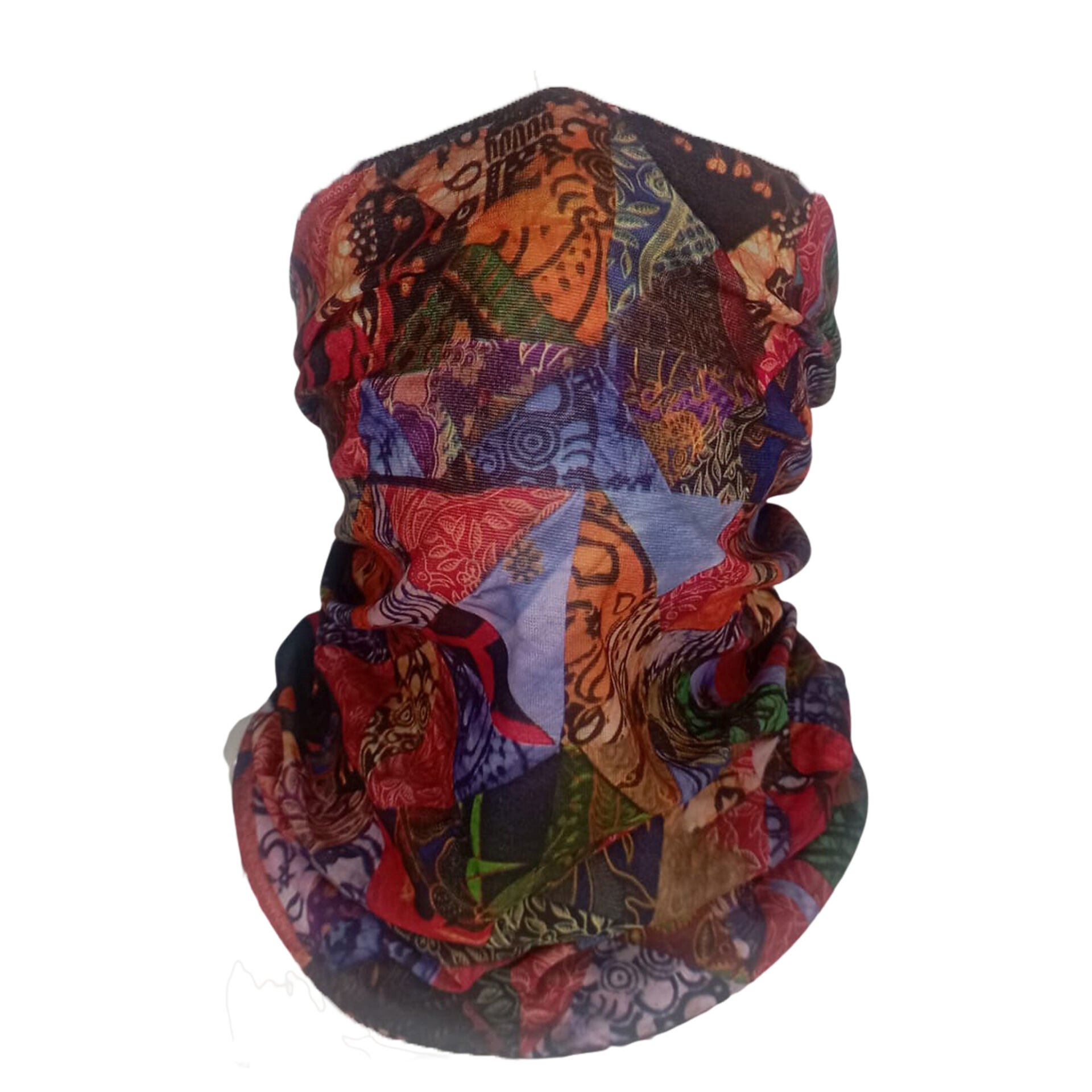 Patchwork Mozaik Desenli Boru Bandana | Etnik & Bohem Stil