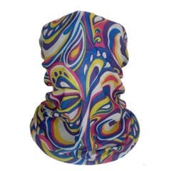 Retro Rainbow Boru Bandana | Renkli Paisley Desen