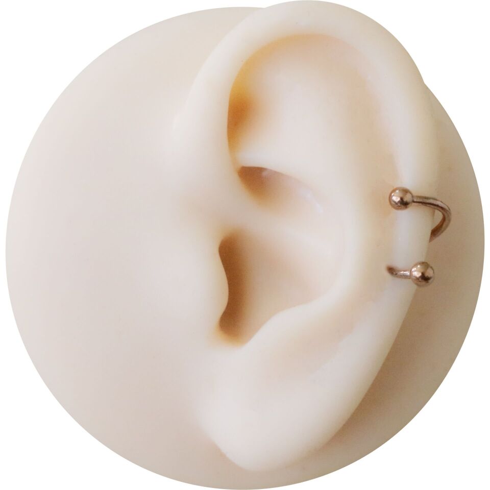 Rose Çelik Toplu Spiral Halka Piercing, Tragus-Lobe-Helix-Dudak-Auricle-Kıkırdak