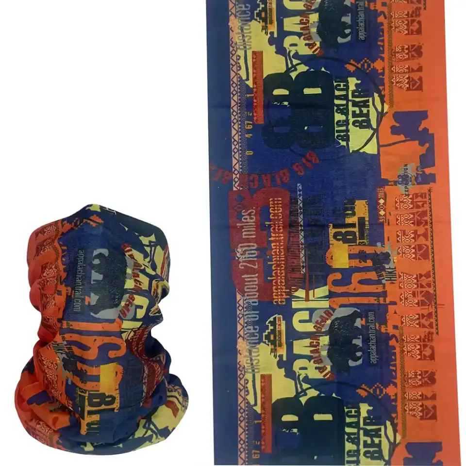 Ayı ve outdoor rota desenli, saça ve boyuna bağlanabilen çok amaçlı buff boru bandana saç bandı.