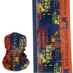 Retro Tipografik Desenli Boru Bandana | Outdoor & Festival Tarzı