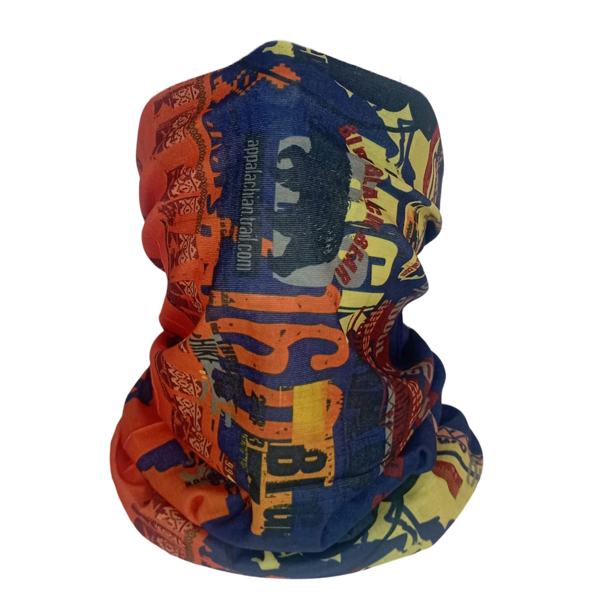 Retro Tipografik Desenli Boru Bandana | Outdoor & Festival Tarzı