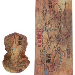 Antik Harita Desenli Boru Bandana | Travel & Outdoor Tarzı