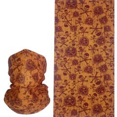 Skull Cross Turuncu Boru Bandana