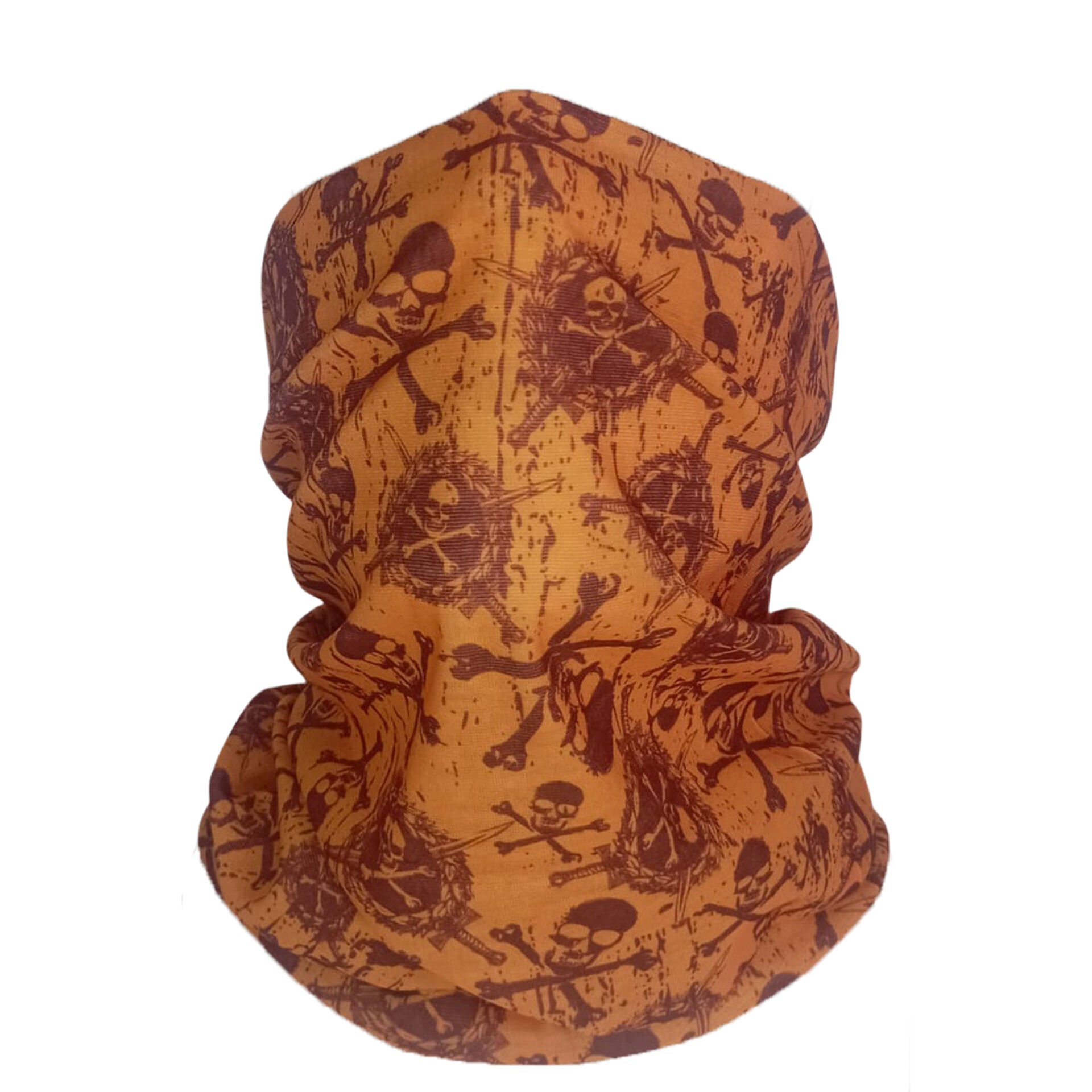 Skull Cross Turuncu Boru Bandana