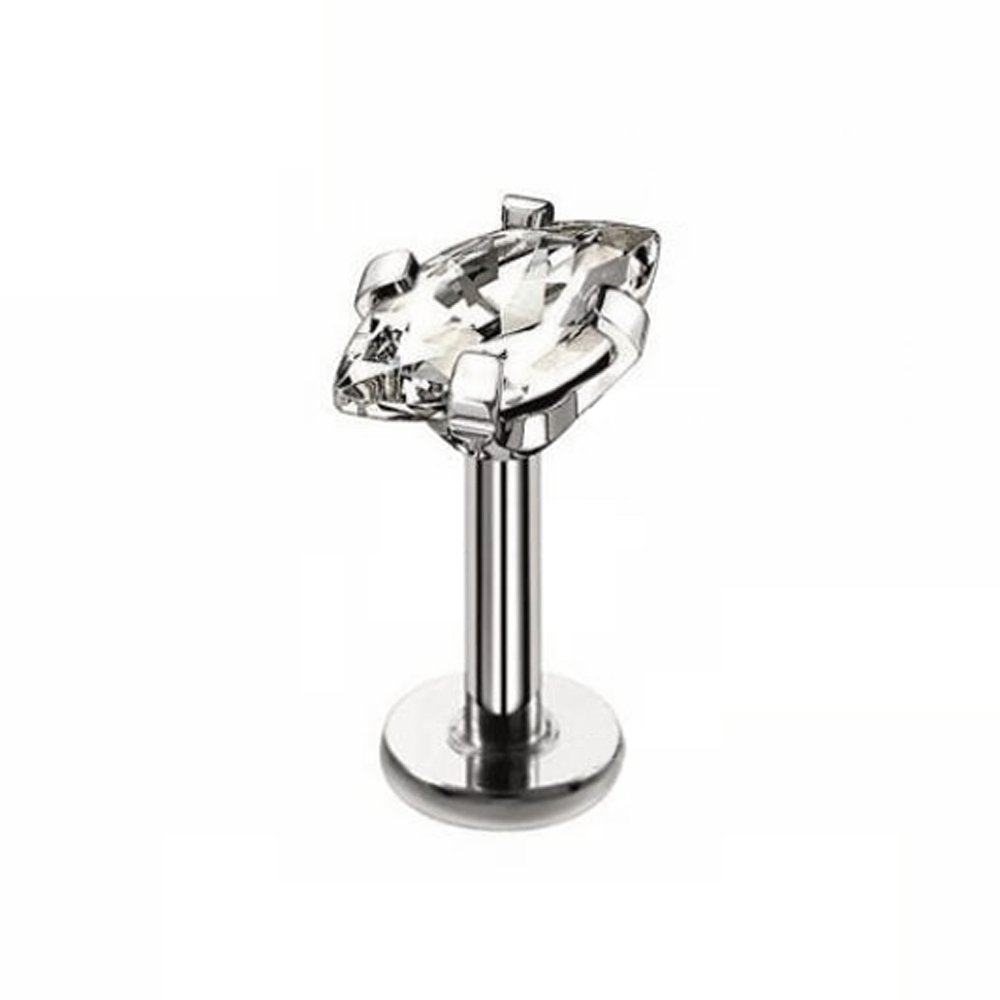 Zirkon Taşlı Markiz Kesim Tragus Helix Kıkırdak Piercing