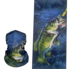Balıkçılık Temalı Büyük Balık Desenli Boru Bandana