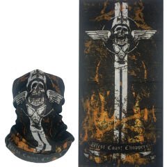 Motorcu Ruhlu Skull & Flames Boru Bandana – West Coast Style