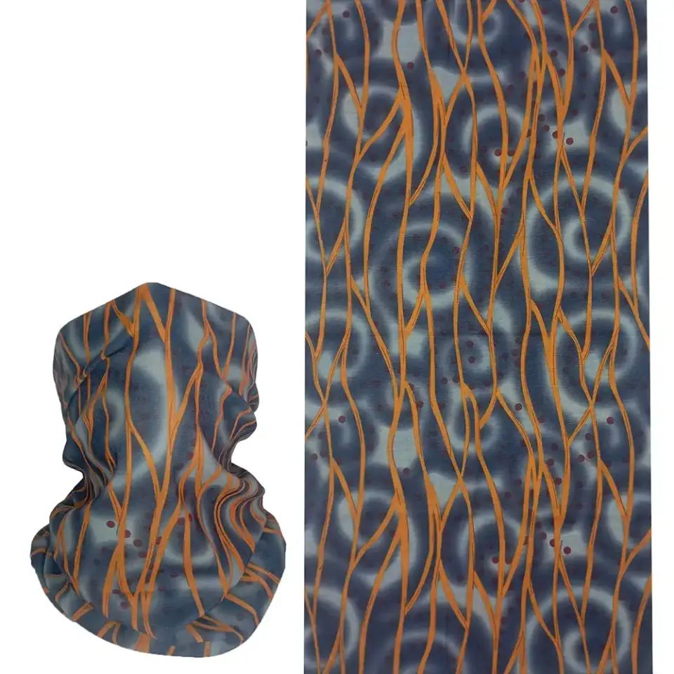 Soyut Sarmaşık saça ve yüze bağlanan buff Bandana Saç Bandı