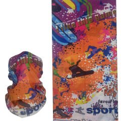 Extreme Sport Desenli Spor Buff – Turuncu & Renkli