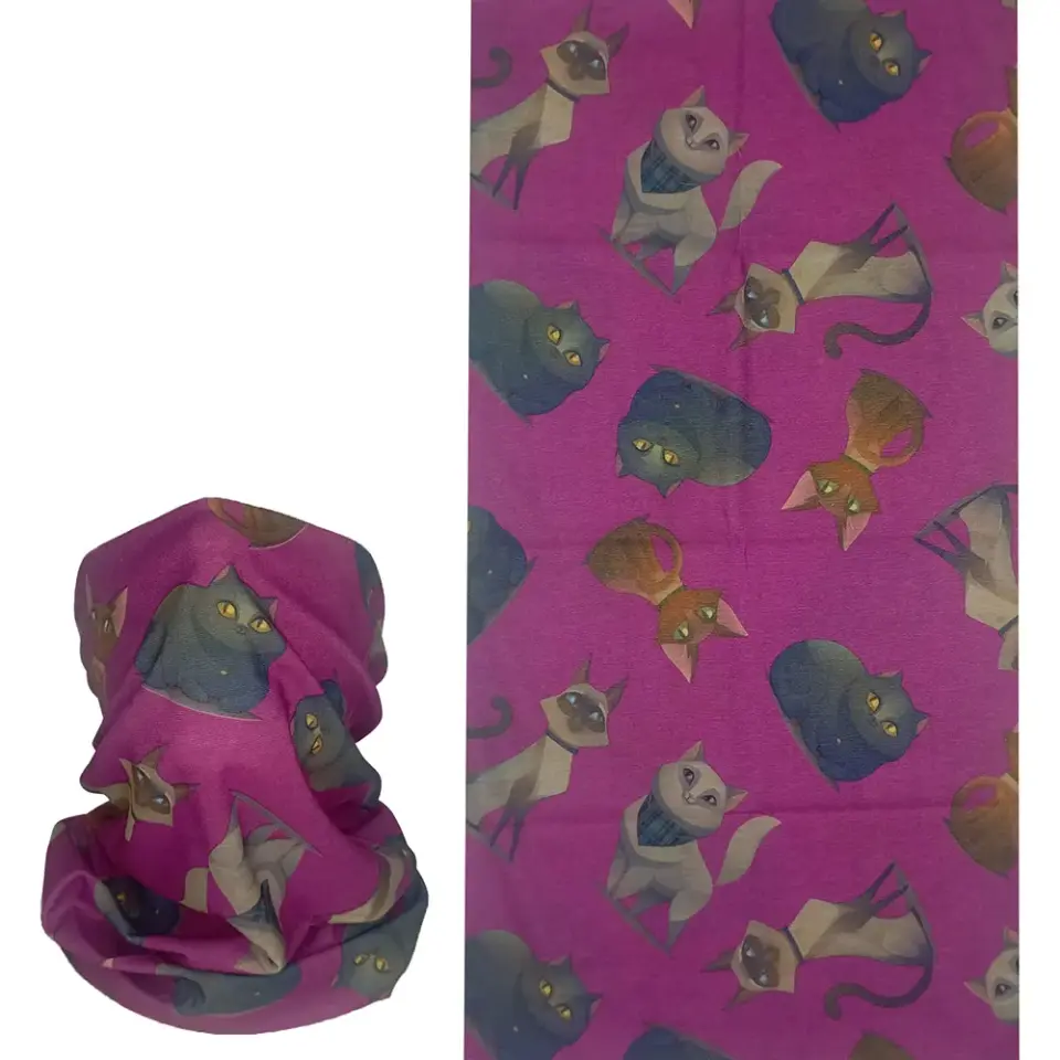 Mistik Kediler saça ve boyuna takılan buff Bandana Saç Bandı