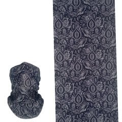 Siyah Paisley Desenli Buff – Unisex Boru Bandana