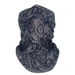 Siyah Paisley Desenli Buff – Unisex Boru Bandana