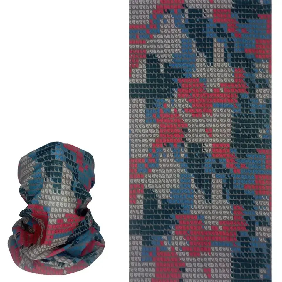 Piksel Kamuflaj kafaya ve boyuna takılan buff Bandana Saç Bandı