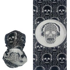 Hear No Evil Skull Kulaklık Desenli Buff – Boru Bandana