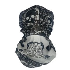 Hear No Evil Skull Kulaklık Desenli Buff – Boru Bandana