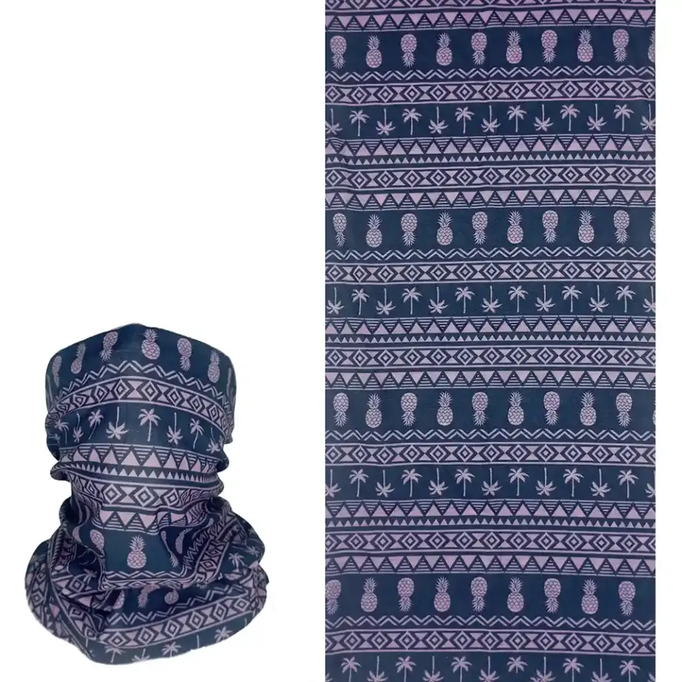 Etnik Ananas saça ve yüze bağlanan buff Bandana Saç Bandı