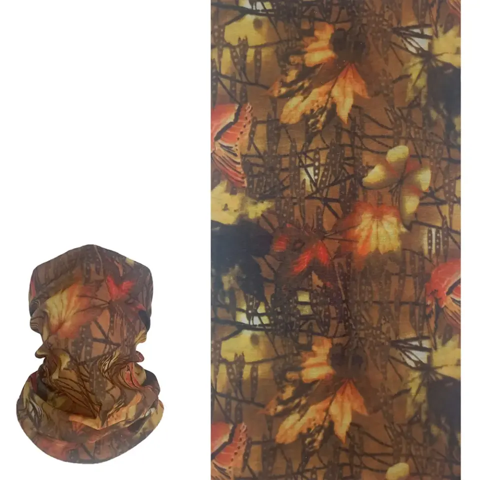 Sonbahar desenli saça ve yüze takılan buff Bandana Saç Bandı